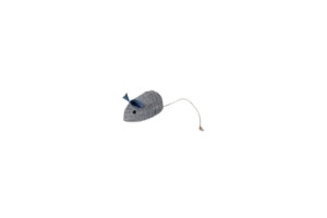 Juguete de ratón para gato hecho con material reciclado