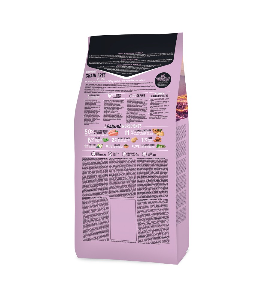 Ownat Prime PIENSO sin cereales para GATOS esterilizados (Pollo y Pavo) 3 kgs - Imagen 2